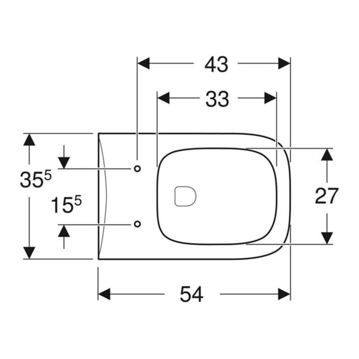 Geberit WC suspendu, cuvette à chasse profonde Renova Plan 6/5 l, sans bride, blanc KeraTect