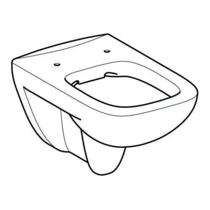 Geberit WC suspendu, cuvette à chasse profonde Renova Plan 6/5 l, sans bride, blanc KeraTect