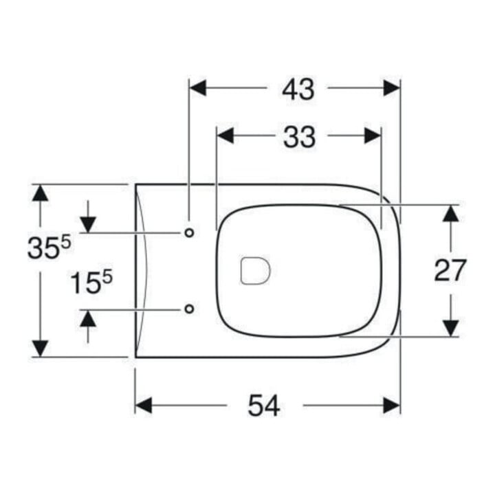 Geberit WC suspendu, cuvette à chasse profonde Renova Plan 6/5 l, sans bride, blanc KeraTect