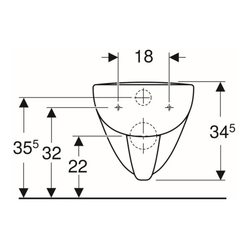Geberit WC suspendu, cuvette à chasse profonde Renova Plan 6/5 l, sans bride, blanc KeraTect