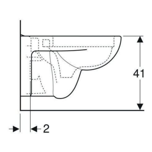 Geberit WC suspendu, cuvette à chasse profonde Renova Plan 6/5 l, sans bride, blanc KeraTect
