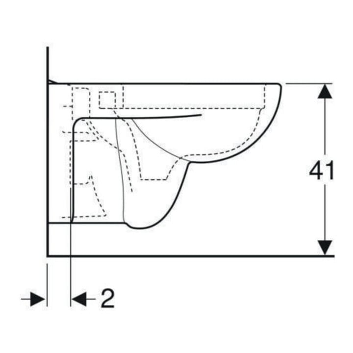 Geberit WC suspendu, cuvette à chasse profonde Renova Plan 6/5 l, sans bride, blanc KeraTect