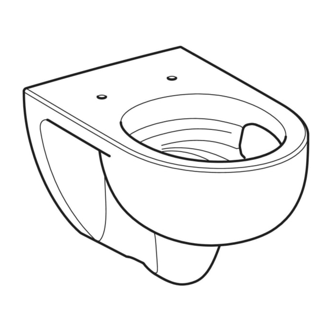 Geberit WC suspendu, cuvette à chasse profonde Renova TurboFlush, blanc KeraTect