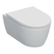 Geberit WC suspendu, cuvette à chasse profonde Set iCon 36x53cm, blanc, sans bride, avec abattant, blanc mat