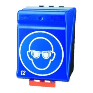 Gebra Box pour 12 lunettes de protection Secu-Box Maxi12 bleu 236×315×200 mm ABS-plastique