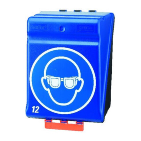 Gebra Box pour 12 lunettes de protection Secu-Box Maxi12 bleu 236×315×200 mm ABS-plastique