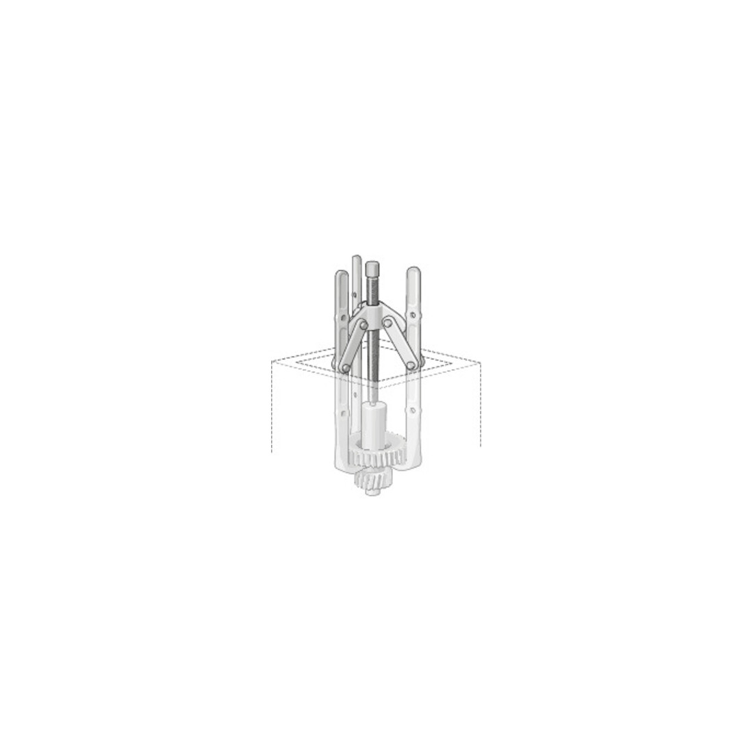 Gedore 1.15/1L Estrattore ventilatore, 3 bracci, per fori da Ø 10 mm