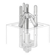 Gedore 1.15/1L ventilatortrekker, 3-armig, voor boring vanaf Ø 10 mm-3