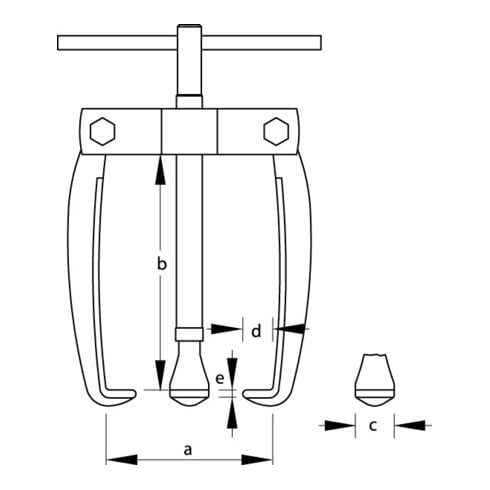 Gedore Universal-Abzieher ECO, 3-armig