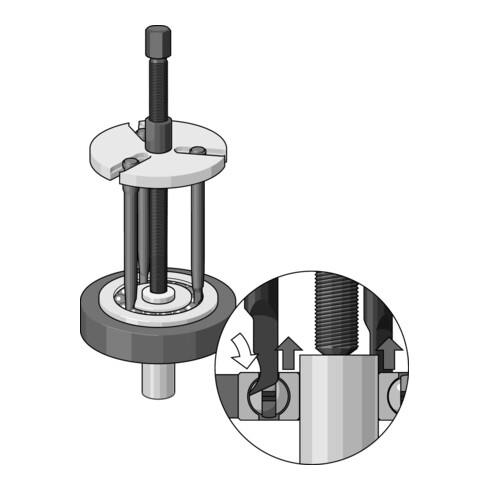 Gedore 1.92/12 Kugellagerabzieher PLUS, Größe 1 + 2