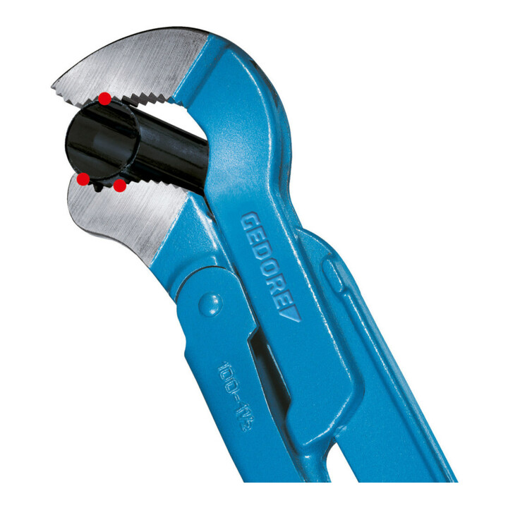 Gedore 100 1 Zware driepunts-pijptang ECK-SCHWEDE-snap 1".