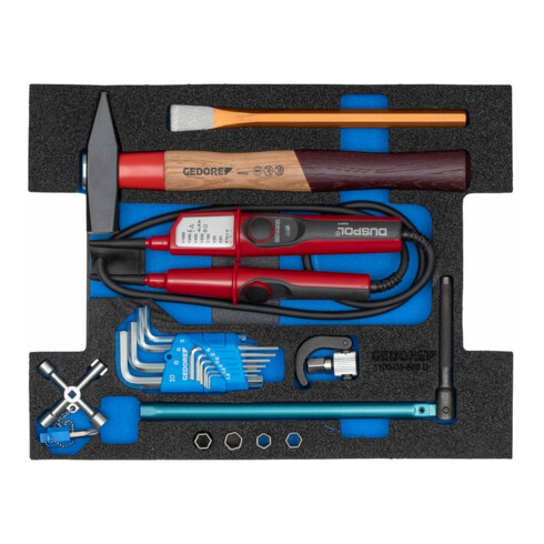 Gedore 1100-03 L-BOXX 136 mit Sortiment Sanitär 44-teilig