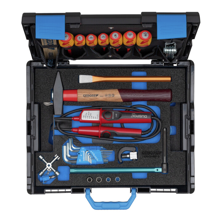 Gedore 1100-03 L-BOXX 136 mit Sortiment Sanitär 44-teilig