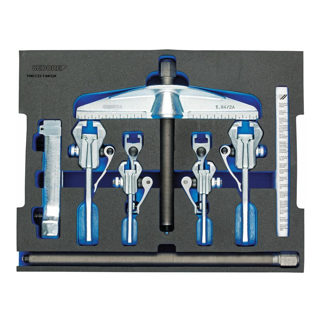 Gedore 1100 CT2-1.04/12A Abzieher-Sortiment, 2/2 L-BOXX 136 Modul