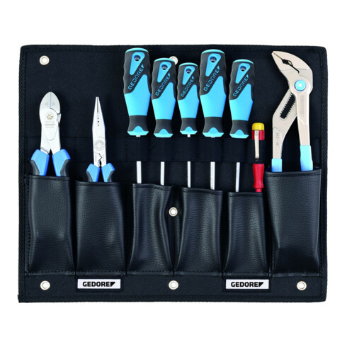 Gedore 1100 W-001 Gereedschapskaart met tangen/schroevendraaierset