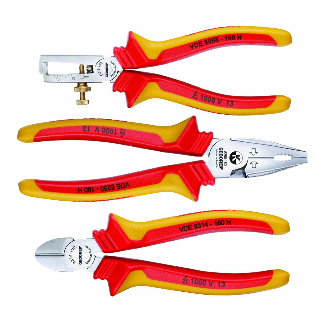 Gedore 1102-004 VDE VDE-Zangen-Satz 3-teilig in L-BOXX Mini