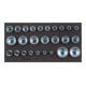 Gedore 1500 CT1-19 Satz Steckschlüsseleinsätze 1/2", 6-kant, in Check-Tool-Modul