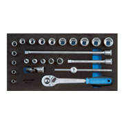 Gedore 1500 CT1-30 Steckschlüssel-Sortiment 3/8" in Check-Tool-Modul-1