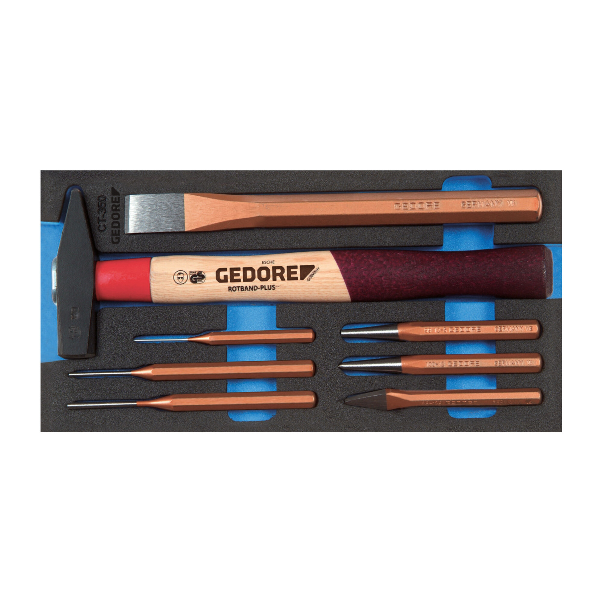 Gedore 1500 CT1-350 Meißel-Sortiment in Check-Tool-Modul