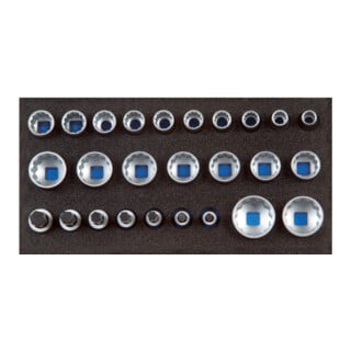 Gedore 1500 CT1-D 19-delige 1/2" doppen set, UD-profiel, in Check-Tool module