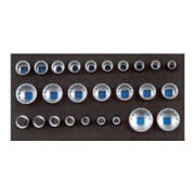 Gedore 1500 CT1-D 19 Satz Steckschlüsseleinsätze 1/2", UD-Profil, in Check-Tool-Modul-1