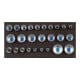 Gedore 1500 CT1-D 19 Satz Steckschlüsseleinsätze 1/2", UD-Profil, in Check-Tool-Modul