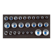 Gedore 1500 CT1-D 19 Set di Inserti a Bussola 1/2", Profilo UD, in Modulo Check-Tool-1