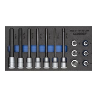Gedore 1500 CT1-IN 19 LKM Satz Schraubendrehereinsätze 1/2" in Check-Tool-Modul