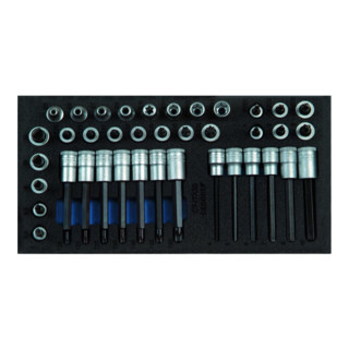 Gedore 1500 CT1-ITX 30-delige schroevendraaierbits 3/8" in Check-Tool-module