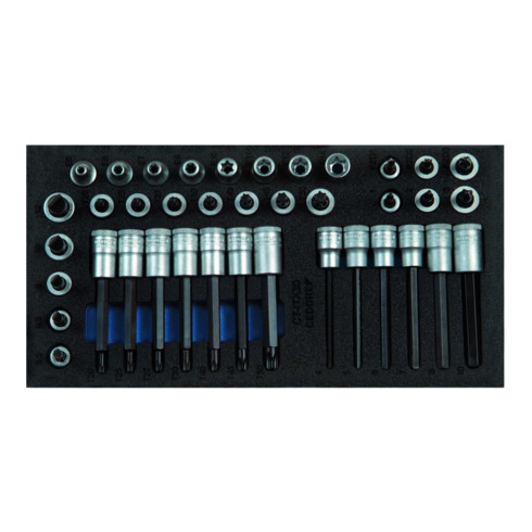 Gedore 1500 CT1-ITX Set 30 inserti cacciavite 3/8" in modulo Check-Tool
