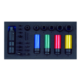 Gedore 1500 CT1-K 1900 Set di sbloccaggio viti 1/2" in modulo Check-Tool
