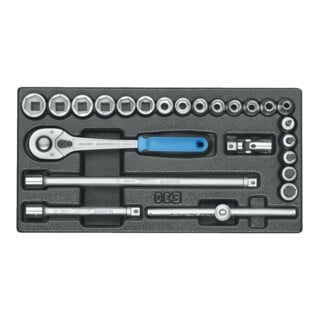 Gedore 1500 ES-30 Steckschlüssel-Sortiment 3/8" in 1/3 ES-Modul