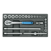 Gedore 1500 ES-30 Steckschlüssel-Sortiment 3/8" in 1/3 ES-Modul-1