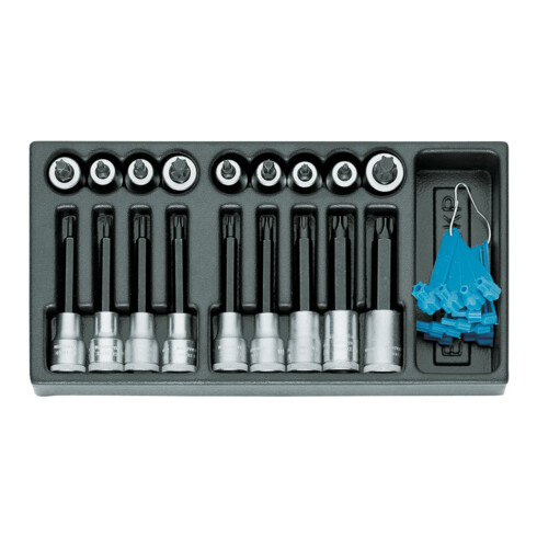 Gedore 1500 ES-ITX 19 LKP Satz Schraubendrehereinsätze 1/2" in 1/3 ES-Modul