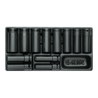 Gedore 1500 ES K 19 L Satz Kraftschraubereinsätze 1/2" in 1/3 ES-Modul