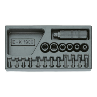 Gedore 1500 ES-K 1900 Set sbloccacuscinetti 1/2" in modulo 1/3 ES