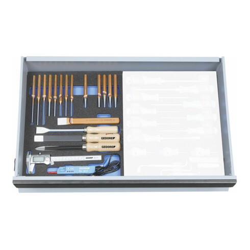 Gedore 2005 CT2-119 Werkzeugsortiment in Check-Tool-Modul, 21-teilig