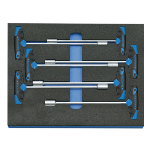 Gedore 2005 CT2-2133 T Set di chiavi a bussola in modulo Check-Tool, 7 pezzi