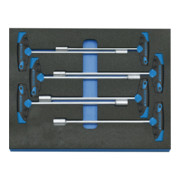 Gedore 2005 CT2-2133 T Set di chiavi a bussola in modulo Check-Tool, 7 pezzi