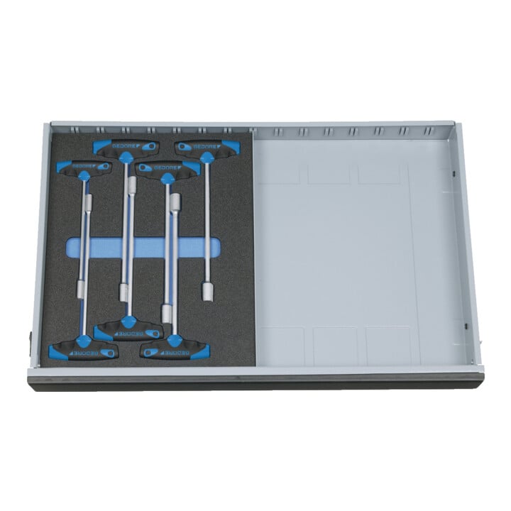 Gedore 2005 CT2-2133 T Steckschlüssel-Satz in Check-Tool-Modul, 7-teilig