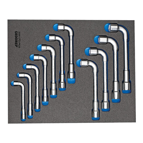 Gedore 2005 CT2-25PK Doppelsteckschlüssel-Satz in Check-Tool-Modul, 11-teilig