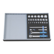 Gedore 2005 CT2-D 19 Steckschlüssel-Sortiment 1/2" in Check-Tool-Modul, 29-teilig-2