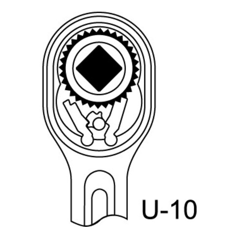 Gedore 2193 U-10 Umschaltknarre 1" 810 mm