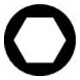 Gedore 25 PK 10 Dubbele steeksleutel met boring 10 mm