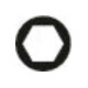 Gedore 25 PK 10 Dubbele steeksleutel met boring 10 mm