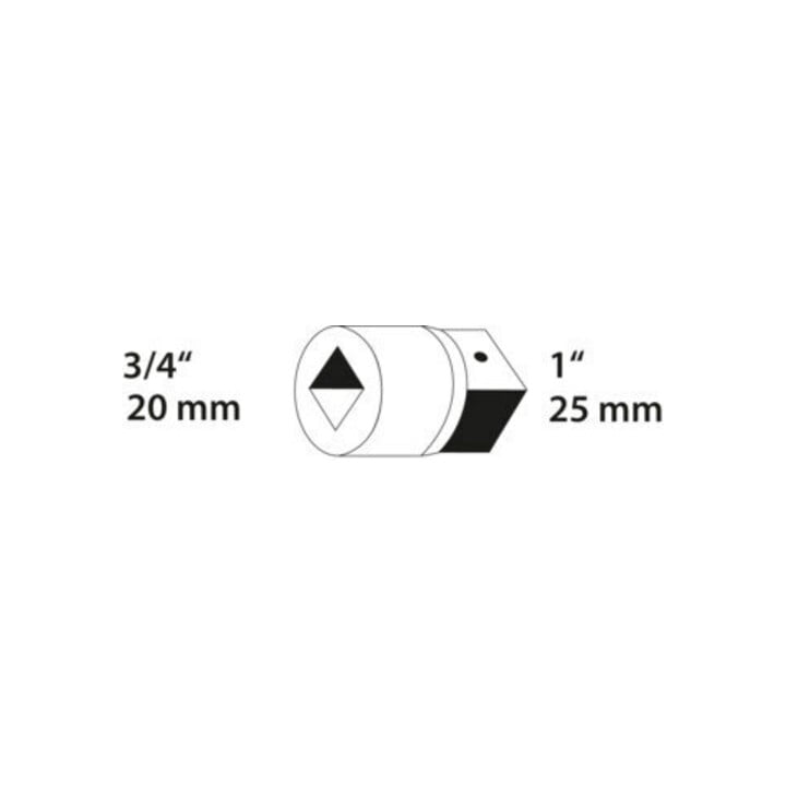 Gedore 3221 Vergrößerungsstück 3/4" auf 1"