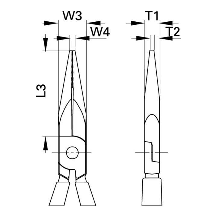 Gedore 8136 AB-200 TL Mechanikerzange gewinkelt 200 mm tauchisoliert
