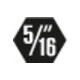 Gedore 885 6 Schraubendreherbit 5/16" Innen-6-kant 6 mm