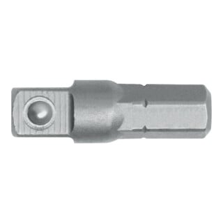Gedore Adaptateur d'entraînement 1/4" carré x 1/4" hexagonal 25 mm