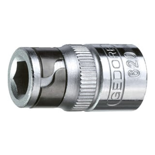 Gedore Adattatore Bit per Cricchetto 1/4", Cambio Bit Semplice, Tenuta Precisa, Argento